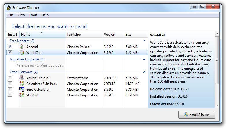 Click to view Software Director 3.6.7 screenshot